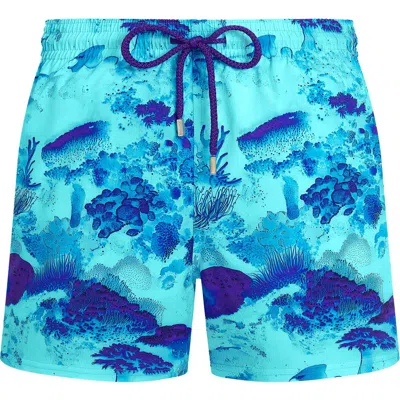 Vilebrequin X-ray Medusa Ultralight Foldable Swim Trunks In Blue