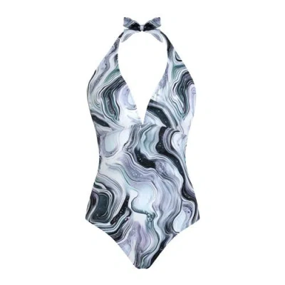 Vilebrequin Women Halter One-piece Swimsuit Marble In Multi