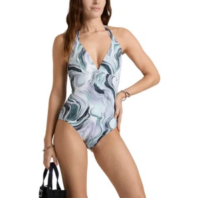 Vilebrequin Women Halter One-piece Swimsuit Marble In Multi