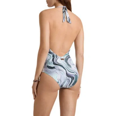 Vilebrequin Women Halter One-piece Swimsuit Marble In Multi