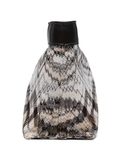 Missoni Patterned Trim Shoulder Bag In Multi