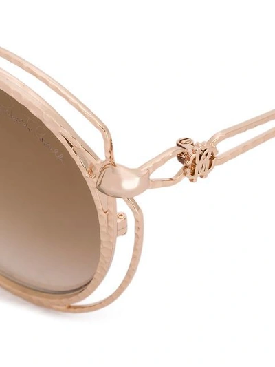 Shop Roberto Cavalli 'cascina' Sunglasses - Metallic