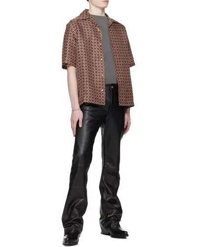 Amiri Patterned Short-sleeve Shirt In Brown