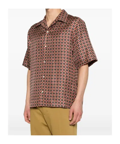 Amiri Patterned Short-sleeve Shirt In Brown