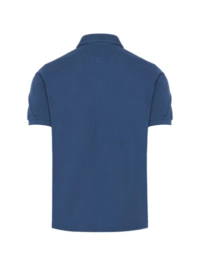 Fedeli Navy Blue Solid Polo In Blue
