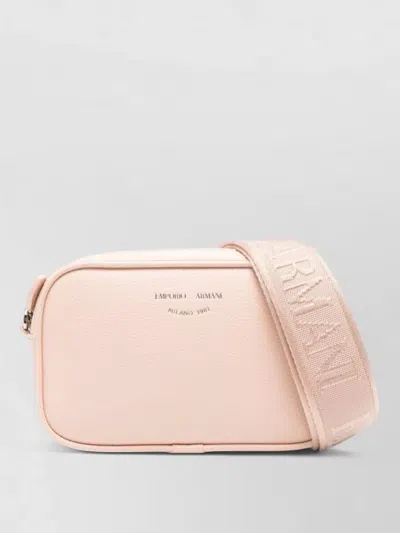 Emporio Armani Camera Shoulder Bag Adjustable Strap Design In Pink