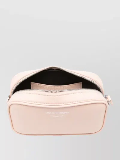 Emporio Armani Camera Shoulder Bag Adjustable Strap Design In Pink