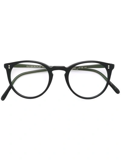 Shop Oliver Peoples 'o'malley' Glasses In Black