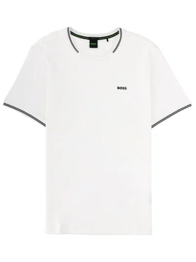 Hugo Boss Boss Taul Tipped Crewneck T-shirt In Multi