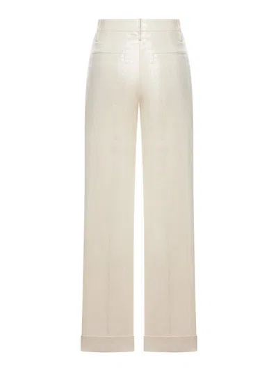 Brunello Cucinelli Women Wide-leg Tailored Linen Trousers In Multi
