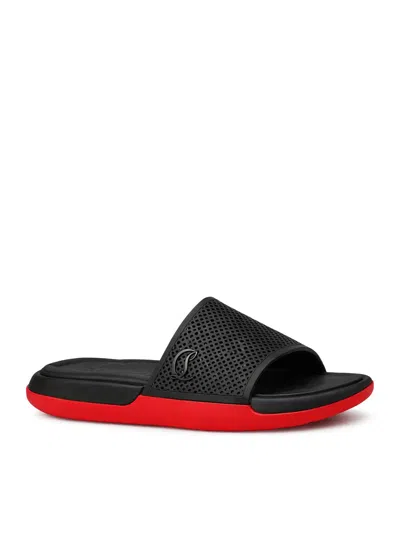 Christian Louboutin Louboutin Slides And Clogs Easy Breezy Men Rubber Black In Black