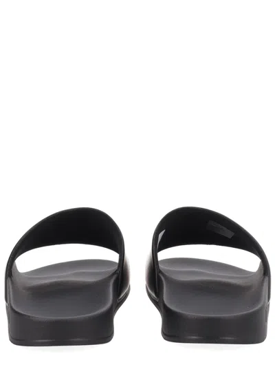 Diesel Multicolour Polyurethane Flats In Black