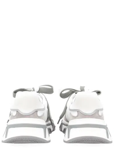 Dolce & Gabbana Dg Country Road Sneaker In Leather And Fabric In White