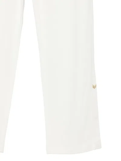 Liu •jo Interlock Drawstring Striped Track Pants In White