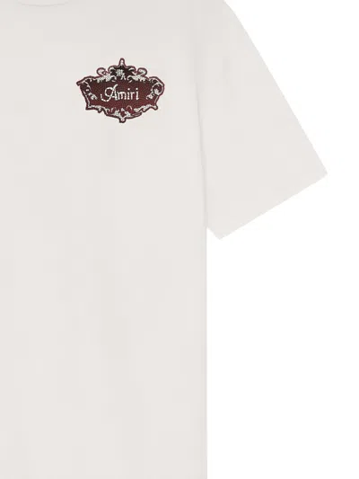 Amiri White Chateau Crest Oversized T-shirt In White