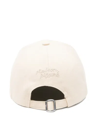 Maison Kitsuné Fox-embroidered Baseball Cap In White