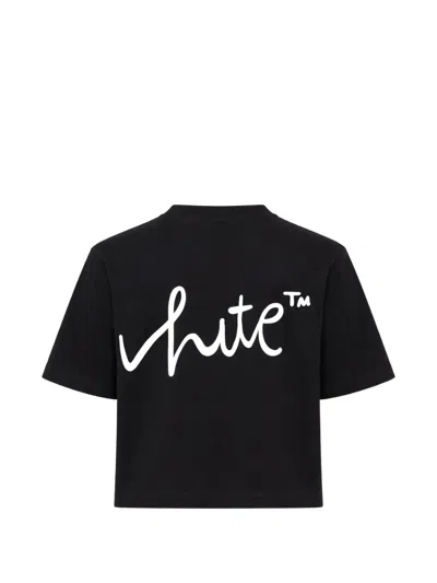 Off-white Black '' Shared Logo Boxy T-shirt In Blue