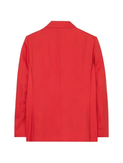 Luisa Cerano Button Blazer In Red