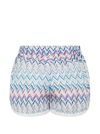 Missoni Zig-zag-pattern Shorts In Multi