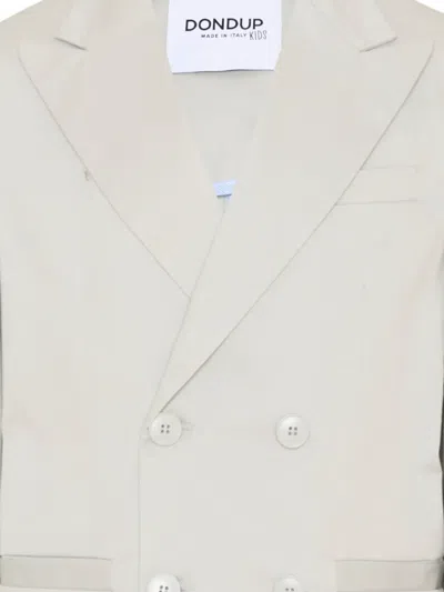 Dondup Double-breasted Jacket In Gray