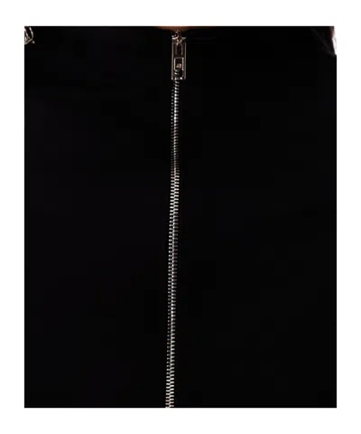 Alexander Wang Rashguard Mock Neck Short Sleeve Top In Black