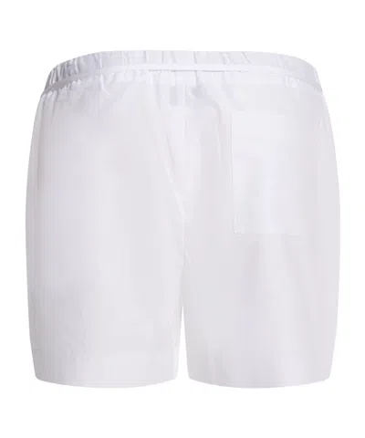 Loulou De Saison Malone Drawstring Shorts In White