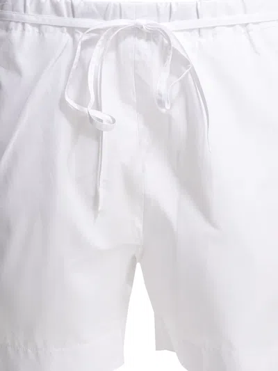 Loulou De Saison Malone Drawstring Shorts In White