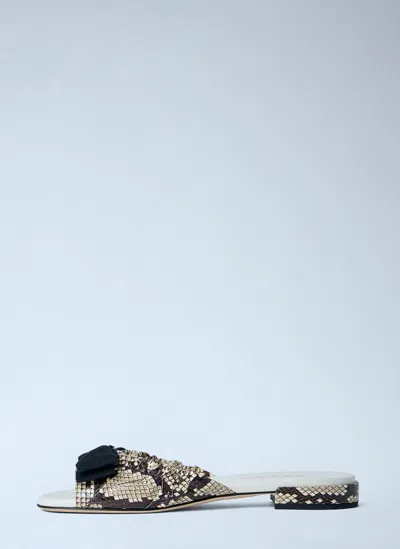 Prada Textured Slide Sandals In Multi