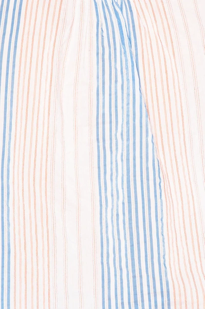 Shop Stella Mccartney Striped Blouse In White, Stripes. In Orange Multi