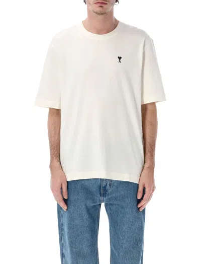 Ami Alexandre Mattiussi Ami Paris Men Ami De Coeur T-shirt In Organic Cotton Jersey In White