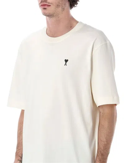 Ami Alexandre Mattiussi Ami Paris Men Ami De Coeur T-shirt In Organic Cotton Jersey In White