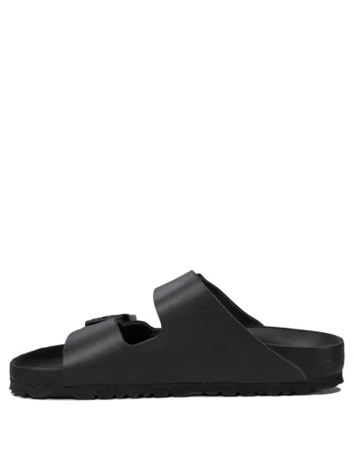 Birkenstock Arizona Natural Leather Sandals In Black