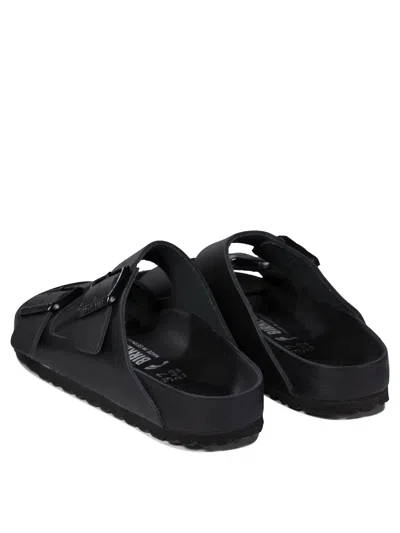 Birkenstock Arizona Natural Leather Sandals In Black