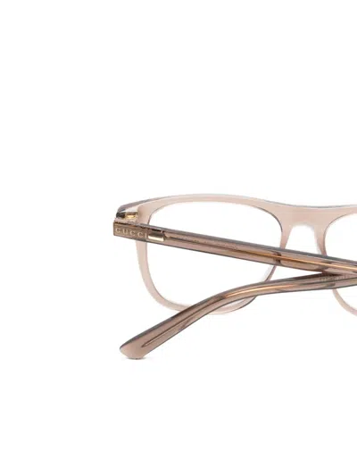 Gucci Rectangle-frame Glasses In Brown