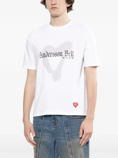 Andersson Bell Heart T-shirt In White