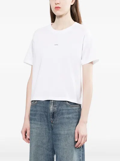 Apc Boxy Micro Logo T-shirt In White