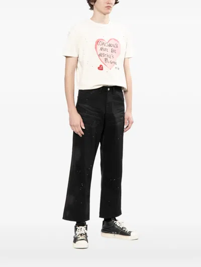 Andersson Bell Heart Message T-shirt In White