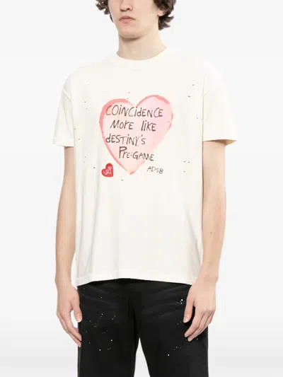 Andersson Bell Heart Message T-shirt In White