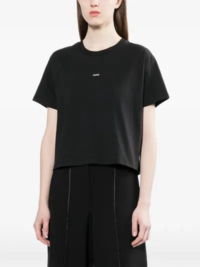 Apc Boxy Micro Logo T-shirt In Black