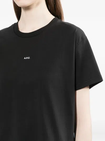Apc Boxy Micro Logo T-shirt In Black