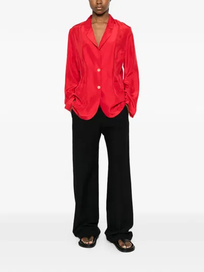P.a.r.o.s.h Saxon Button Patch-pocket Blazer In Red