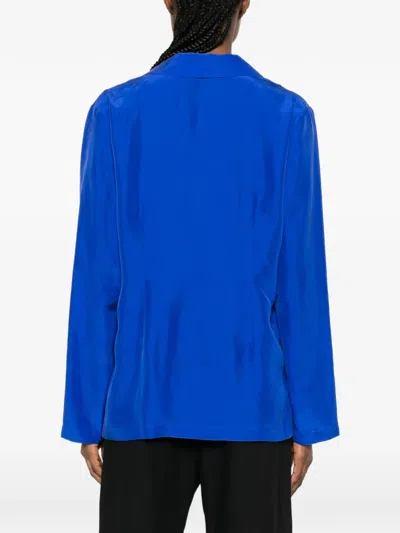 P.a.r.o.s.h Saxon Button Patch-pocket Blazer In Blue