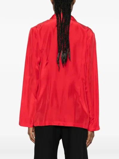 P.a.r.o.s.h Saxon Button Patch-pocket Blazer In Red