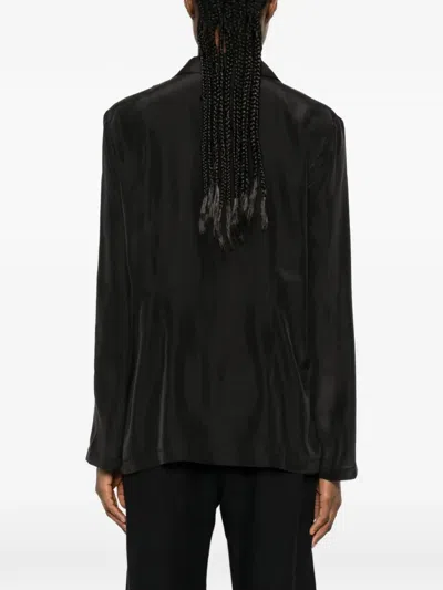 P.a.r.o.s.h Saxon Button Patch-pocket Blazer In Black