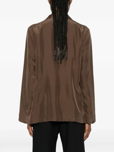 P.a.r.o.s.h Saxon Button Patch-pocket Blazer In Brown