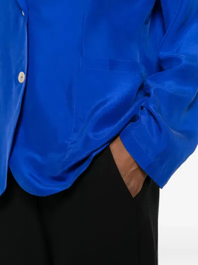 P.a.r.o.s.h Saxon Button Patch-pocket Blazer In Blue