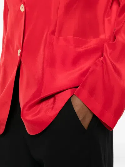 P.a.r.o.s.h Saxon Button Patch-pocket Blazer In Red