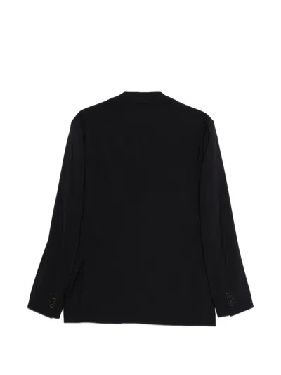 Corneliani Virgin Wool Blazer With Buttons In Black