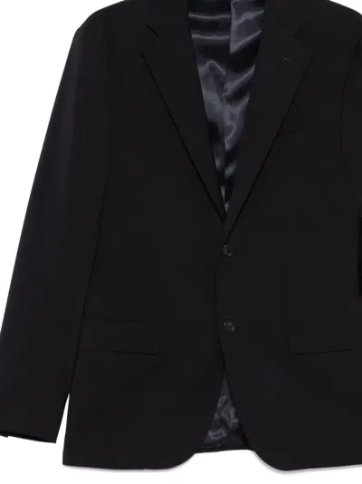 Corneliani Virgin Wool Blazer With Buttons In Black