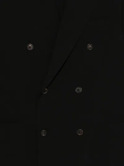 Corneliani Double-breasted Suit In Black